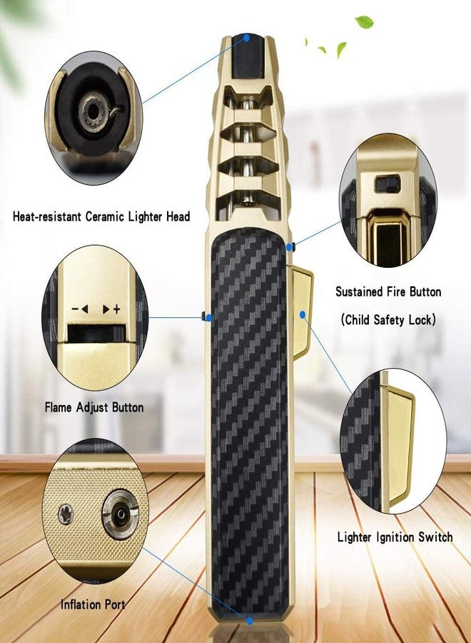 Ritmo ولاعة ريتو توربين - ولاعة قابلة لإعادة التعبئة بشعلة نفاثة، مقاومة للرياح، مزودة بثقب للشمعة (قطعة واحدة) - Image 4